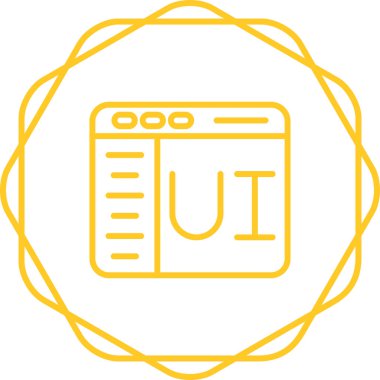 Kullanıcı Arayüzü Web simgesi vektör çizimi