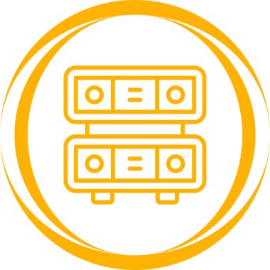 Sunucu. Web simgesi basit illüstrasyon 