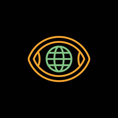 Göz. Web simgesi basit illüstrasyon 