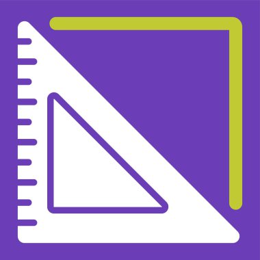 Üçgen cetvel kutsal kişilerin resmi, vektör çizim 