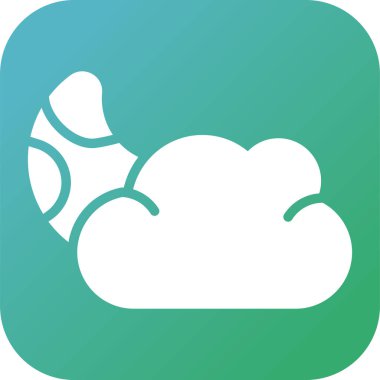 Bulut. Web simgesi basit illüstrasyon 