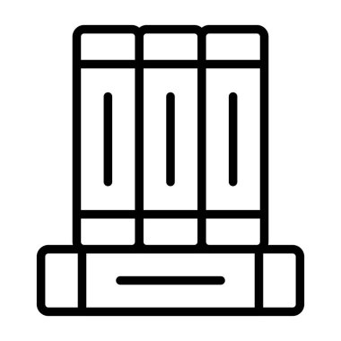 kitaplar düz simge, vektör illüstrasyonu