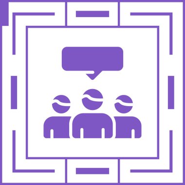 insanlar ve konuşma balonu simgesi, vektör tasarımı