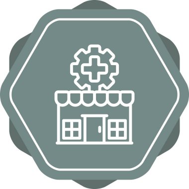 Eczane simgesi vektör çizimi 