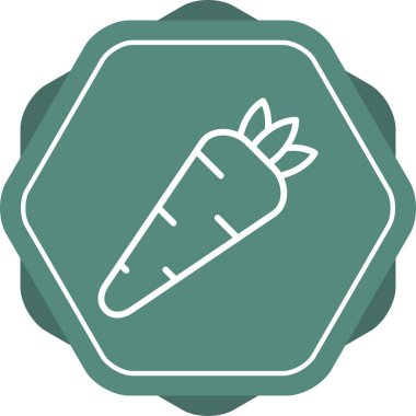 Havuç besin simgesi web illüstrasyonu