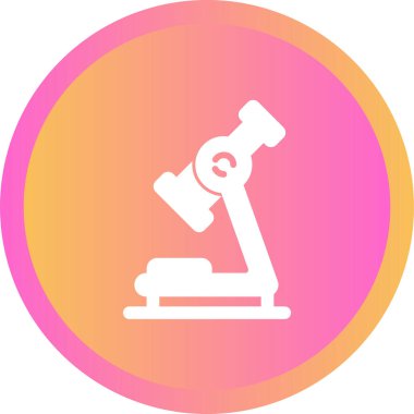 mikroskop simgesi, web illüstrasyonu basit tasarım