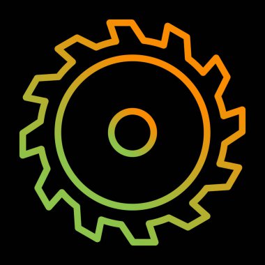 Vektör illüstrasyonu, testereli ağ simgesi