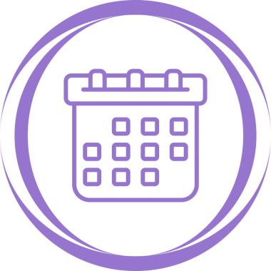 Takvim simgesi, vektör çizimi 