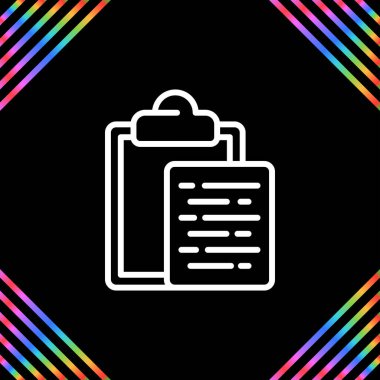 Belge Yapıştır Web simgesi vektör çizimi
