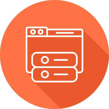 Vektör illüstrasyon simgesi Windows Sunucusu.