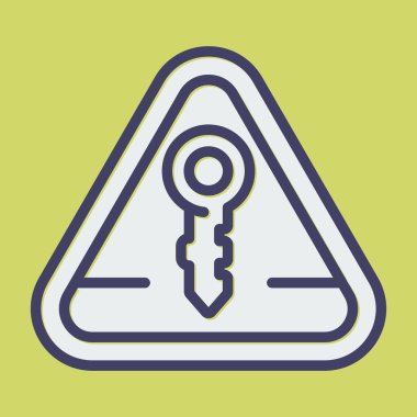 Uyarı tehlike simgesi web basit illüstrasyonuName