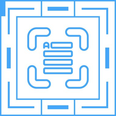 Metin Kutusu, belge ikonu vektör illüstrasyonu 