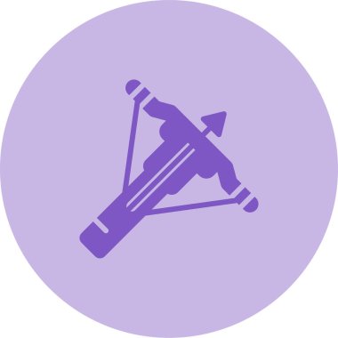 Savaş yaylı ok düz vektör simgesi