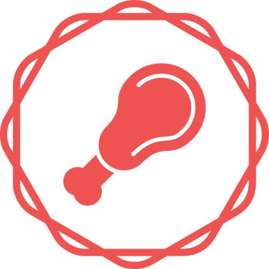 Tavuk simgesinin vektör illüstrasyonu 