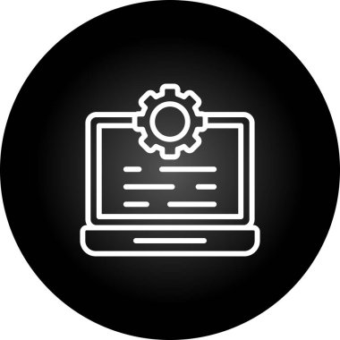 laptop ide simgesi, vektör illüstrasyonu basit tasarım