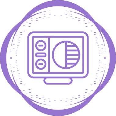 Masaüstü bilgisayar simgesi vektör çizimi 