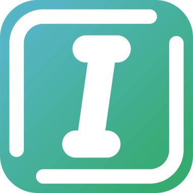 Belgenin vektör illüstrasyonu Italic modern simgesi