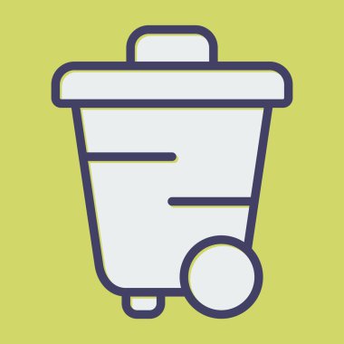 vektör çizim çöp tenekesi 