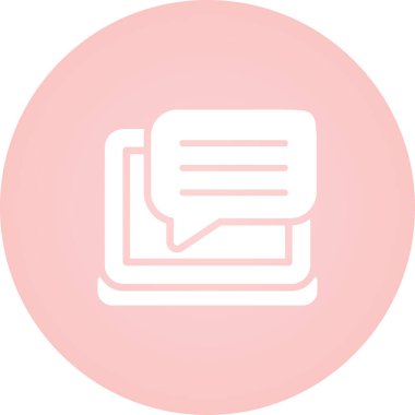 Canlı sohbet. Web simgesi vektör illüstrasyonu