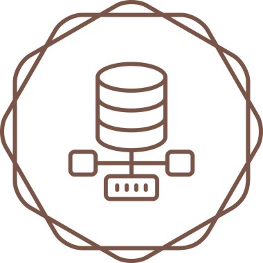 veritabanı. Web simgesi basit illüstrasyon 