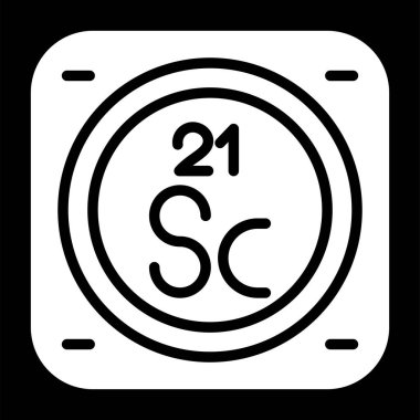 Periyodik tablonun kimyasal elementinin web illüstrasyonu