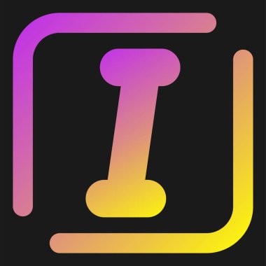 Belgenin vektör illüstrasyonu Italic modern simgesi