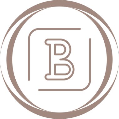 Kalın yazı tipi logo tasarım şablonu çizimi