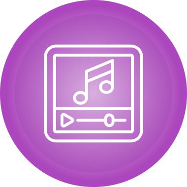 Video player vector icon design 