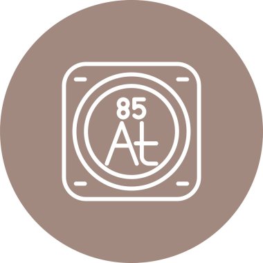 Periyodik tablonun kimyasal elementinin web illüstrasyonu