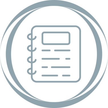 Adres Defteri web simgesi, basit vektör illüstrasyonu