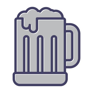 bira kupası simgesi, vektör illüstrasyonu basit tasarım