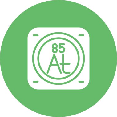 Periyodik tablonun kimyasal elementinin web illüstrasyonu