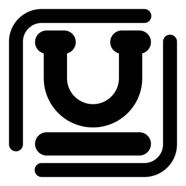 Altı çizili simge düz ve basit set tasarımı