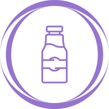 süt şişesi simgesi, vektör illüstrasyonu