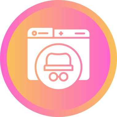 Incognito simgesi web basit illüstrasyon