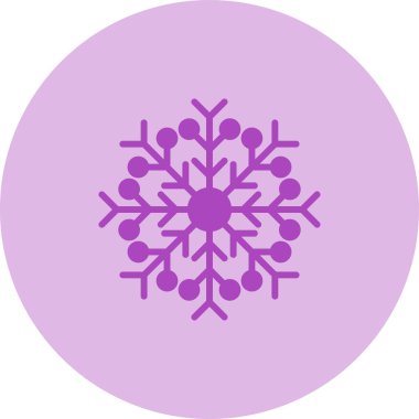 Kar Tanesi simgesi, basit web illüstrasyonu