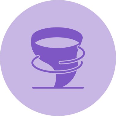 Tornado web simgesinin basit doğrusal çizimi