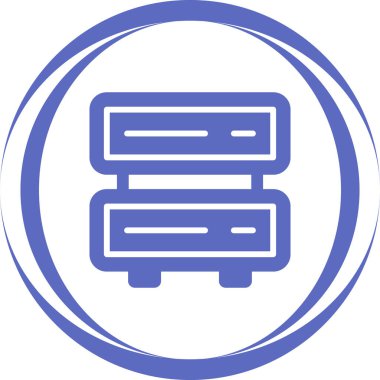 Sunucu. Web simgesi basit illüstrasyon 