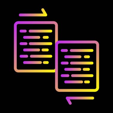 Belge Birleştirme simgesi, vektör illüstrasyonu basit tasarım