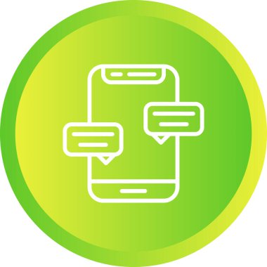 Mobil sohbet simgesi vektör illüstrasyonu 