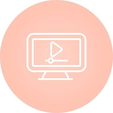  Video simgesinin vektör illüstrasyonu