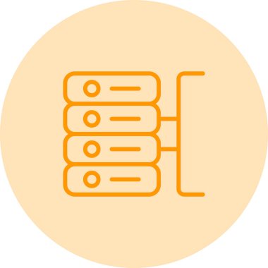 Veritabanı Simgesi Vektör illüstrasyonu 