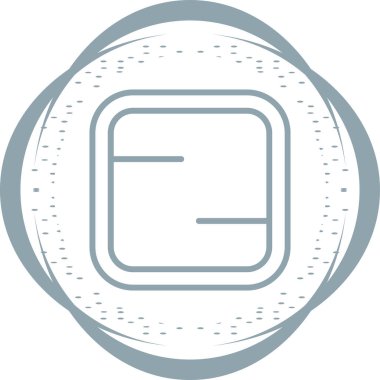 Kare vektör çizgisi simgesi