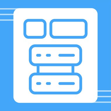 Sunucu. Web simgesi basit illüstrasyon 