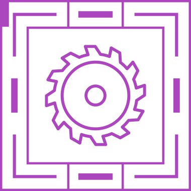 Vektör illüstrasyonu, testereli ağ simgesi