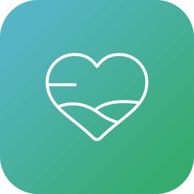 kalp ağı simgesi basit illüstrasyon 