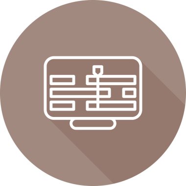 Zaman Çizgisi Web simgesi vektör çizimi