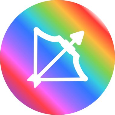 Aşk oku. Web simgesi basit illüstrasyon