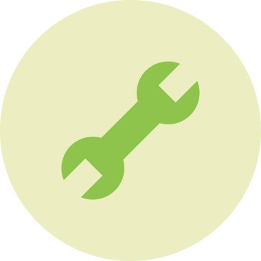 İngiliz anahtarı. Web simgesi basit illüstrasyon