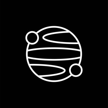 Gezegen simge vektör çizim 